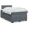 Image de vidaXL Sommier à lattes de lit et matelas Gris foncé 120x200cm Velours 3286283