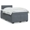 Image de vidaXL Boxspring met matras fluweel donkergrijs 120x200 cm3286289