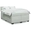 Image de vidaXL Sommier à lattes de lit et matelas Gris clair 140x200cm Velours 3286324