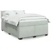 Image de vidaXL Sommier à lattes de lit et matelas Gris clair 140x200cm Velours 3286330