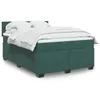 Image de vidaXL Boxspring met matras fluweel donkergroen 160x200 cm3286369
