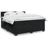 Image de vidaXL Boxspring met matras fluweel zwart 180x200 cm3286386