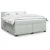 Image de vidaXL Sommier à lattes de lit et matelas Gris clair 180x200cm Velours 3286390