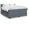 Image de vidaXL Boxspring met matras fluweel donkergrijs 200x200 cm3286403
