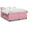 Image de vidaXL Boxspring met matras fluweel roze 200x200 cm3286407