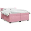 Image de vidaXL Boxspring met matras fluweel roze 200x200 cm3286413