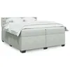 Image de vidaXL Sommier à lattes de lit et matelas Gris clair 200x200cm Velours 3286414