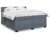 Image de vidaXL Boxspring met matras fluweel donkergrijs 200x200 cm3286415