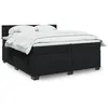 Image de vidaXL Boxspring met matras fluweel zwart 200x200 cm3286416