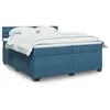 Image de vidaXL Boxspring met matras fluweel blauw 200x200 cm3286418