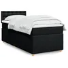 Image de vidaXL Sommier à lattes de lit et matelas Noir 80x200 cm Tissu 3286523