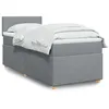 Image de vidaXL Boxspring met matras stof lichtgrijs 90x190 cm3286528