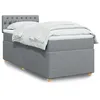 Image de vidaXL Boxspring met matras stof lichtgrijs 90x190 cm3286542