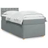 Image de vidaXL Boxspring met matras stof lichtgrijs 90x190 cm3286549