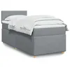Image de vidaXL Boxspring met matras stof lichtgrijs 90x200 cm3286556