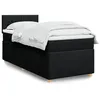Image de vidaXL Sommier à lattes de lit avec matelas Noir 90x200 cm Tissu 3286565