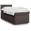 Image de vidaXL Sommier à lattes de lit avec matelas Marron foncé 90x200 cm 3286566