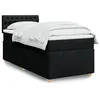 Image de vidaXL Boxspring met matras stof zwart 100x200 cm3286600