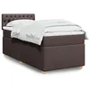 Image de vidaXL Boxspring met matras stof donkerbruin 100x200 cm3286601