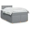 Image de vidaXL Sommier à lattes de lit et matelas gris clair 120x190 cm tissu 3286619