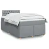 Image de vidaXL Sommier à lattes de lit et matelas gris clair 120x190 cm tissu 3286626
