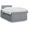 Image de vidaXL Boxspring met matras stof lichtgrijs 120x200 cm3286640