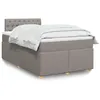 Image de vidaXL Boxspring met matras stof taupe 120x200 cm3286658