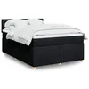 Image de vidaXL Sommier à lattes de lit avec matelas Noir 140x190 cm Tissu 3286677
