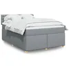 Image de vidaXL Boxspring met matras stof lichtgrijs 140x190 cm3286682
