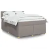 Image de vidaXL Boxspring met matras stof taupe 140x190 cm3286686