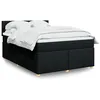 Image de vidaXL Boxspring met matras stof zwart 140x200 cm3286705