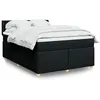 Image de vidaXL Boxspring met matras stof zwart 140x200 cm3286719
