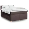 Image de vidaXL Sommier à lattes de lit avec matelas Marron foncé 140x200 cm 3286720