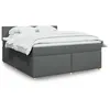 Image de vidaXL Boxspring met matras stof donkergrijs 180x200 cm3286753