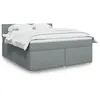 Image de vidaXL Boxspring met matras stof lichtgrijs 180x200 cm3286759