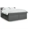 Image de vidaXL Boxspring met matras stof donkergrijs 180x200 cm3286760