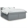 Image de vidaXL Boxspring met matras stof lichtgrijs 180x200 cm3286766