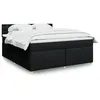 Image de vidaXL Boxspring met matras stof zwart 180x200 cm3286775