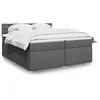 Image de vidaXL Boxspring met matras stof donkergrijs 200x200 cm3286802