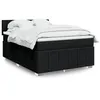 Image de vidaXL Sommier à lattes de lit avec matelas Noir 140x190 cm Tissu 3287058