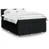 Image de vidaXL Sommier à lattes de lit avec matelas Noir 140x190 cm Tissu 3287065