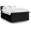 Image de vidaXL Sommier à lattes de lit avec matelas Noir 140x190 cm Tissu 3287072