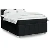 Image de vidaXL Sommier à lattes de lit avec matelas Noir 140x190 cm Tissu 3287079