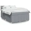 Image de vidaXL Sommier à lattes de lit avec matelas Gris clair 160x200cm Tissu 3287119