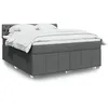 Image de vidaXL Sommier à lattes de lit avec matelas Gris foncé 180x200cm Tissu 3287155