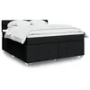 Image de vidaXL Boxspring met matras stof zwart 180x200 cm3287156