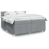 Image de vidaXL Boxspring met matras stof lichtgrijs 200x200 cm3287168