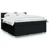 Image de vidaXL Boxspring met matras stof zwart 200x200 cm3287177