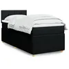 Image de vidaXL Sommier à lattes de lit et matelas Noir 80x200 cm Tissu 3287285