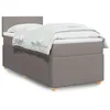 Image de vidaXL Boxspring met matras stof taupe 90x190 cm3287308